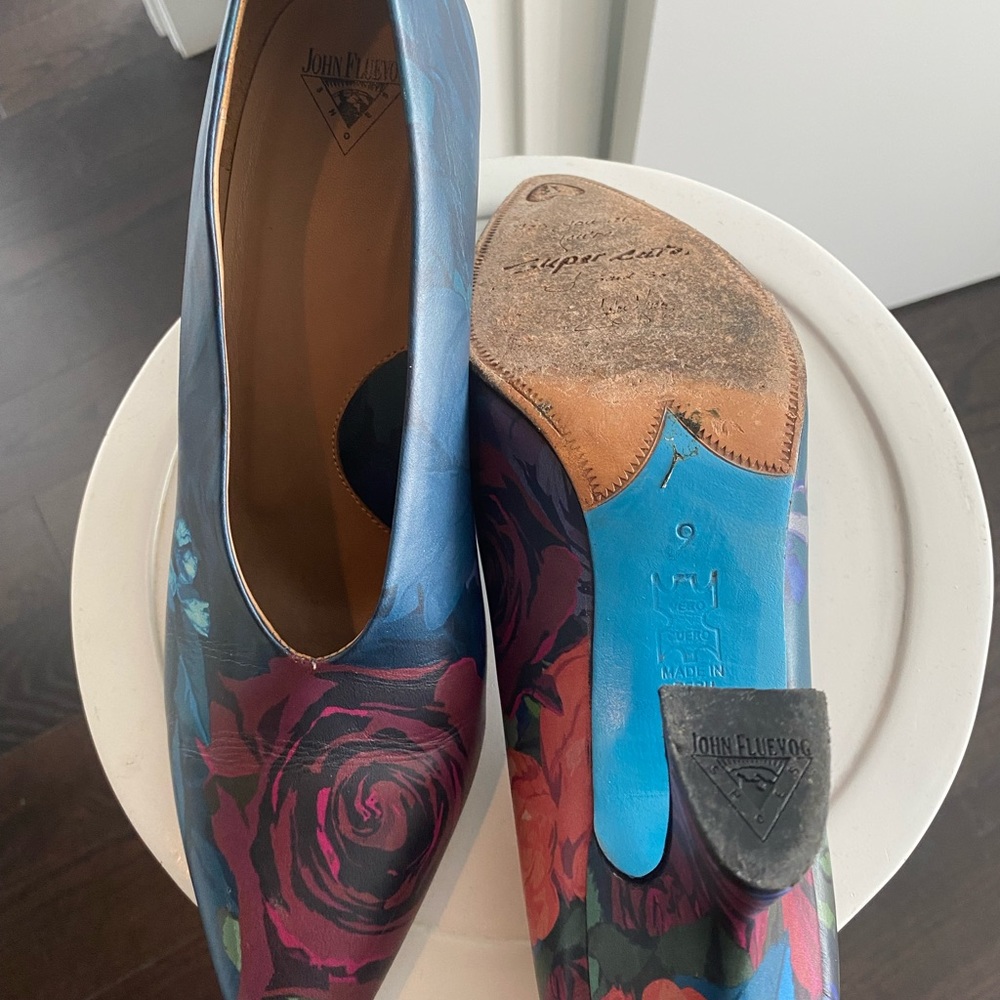 John Fluevog Floral Poser Ioni Pumps